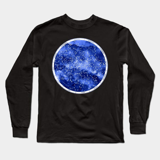 Star Map Long Sleeve T-Shirt by keylasusy